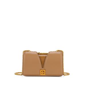Bolsa Briefcase Mini Asa De Cadena Color Café