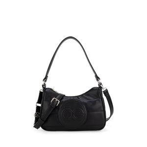 Bolsa Hobo Chica Acolchada Color Negro