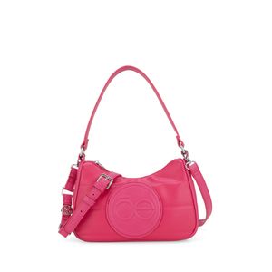 Bolsa Hobo Chica Acolchada Color Magenta