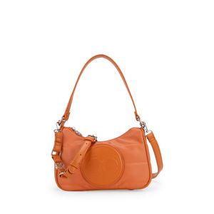 Bolsa Hobo Chica Acolchada Color Naranja