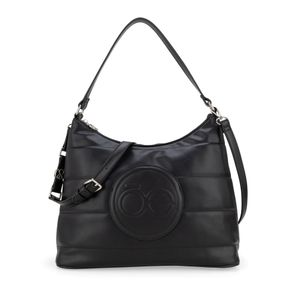 Bolsa Hobo Acolchada Color Negro