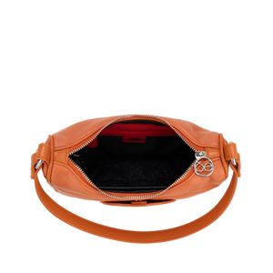 Bolsa Hobo Chica Acolchada Color Naranja