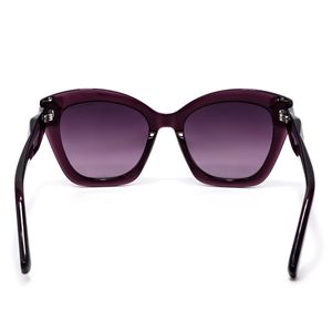 Lente Solar Forma Cat Eye Con Armazón De Acetato Color Morado