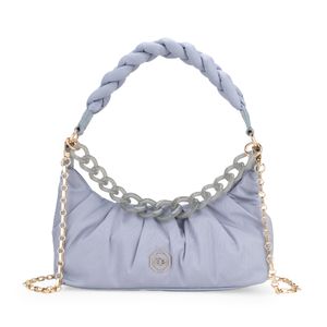 Bolsa Baguette Textil Maneral Trenzado color Beige