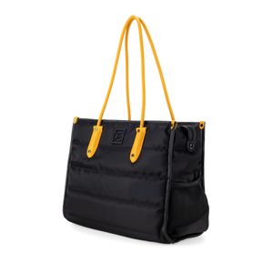 Bolsa Tote de Viaje Textil Porta Laptop 15 Plg color Negro