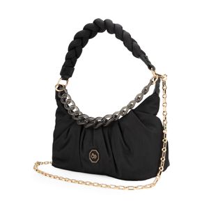 Bolsa Baguette Textil Maneral Trenzado color Negro