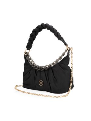Bolsa Baguette Textil Maneral Trenzado color Negro