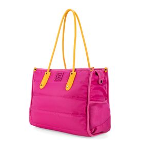 Bolsa Tote de Viaje Textil Porta Laptop 15 Plg color Magenta