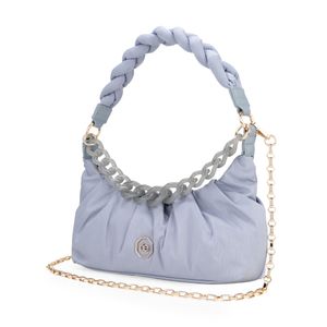 Bolsa Baguette Textil Maneral Trenzado color Beige