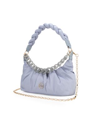 Bolsa Baguette Textil Maneral Trenzado color Beige