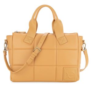 Bolsa Tote Acolchada color Camel