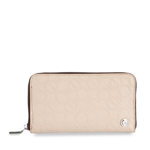 Cartera Grande Cierre Sencillo color Beige