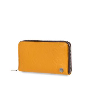 Cartera Grande Cierre Sencillo color Amarillo