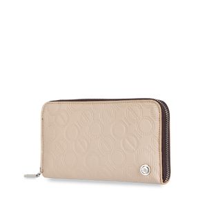 Cartera Grande Cierre Sencillo color Beige