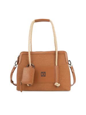 Bolsa Satchel Grande con Monedero color Tan