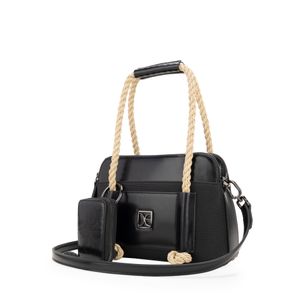 Bolsa Satchel Chica con Monedero color Negro