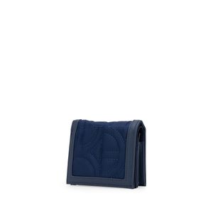 Cartera Flap Chica Textil color Azul Marino