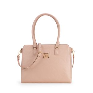 Bolsa Satchel Monograma Troquelado color Rosa