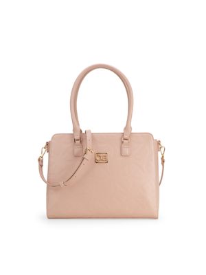 Bolsa Satchel Monograma Troquelado color Rosa