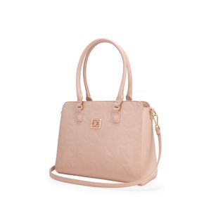 Bolsa Satchel Monograma Troquelado color Rosa