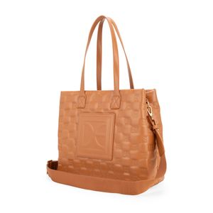 Bolsa Tote Bordado Monograma color Camel