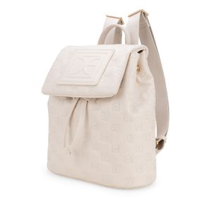 Mochila Grande Bordado Monograma color Beige