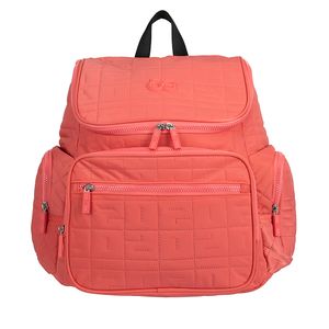 Pañalera Mochila Nylon con Accesorios color Coral