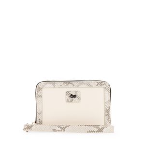 Cartera Mediana Cierre Sencillo con Maneral color Blanco