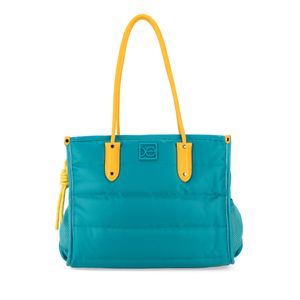 Bolsa Tote de Viaje Textil Porta Laptop 15 Plg color Azul Turquesa