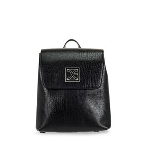 Mochila Mediana Look Animal Skin Color Negro