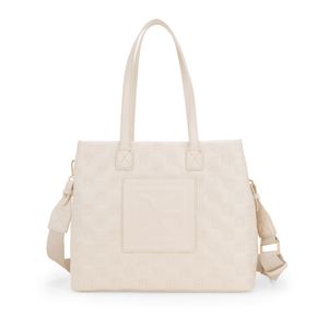 Bolsa Tote Bordado Monograma color Beige