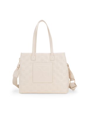 Bolsa Tote Bordado Monograma color Beige