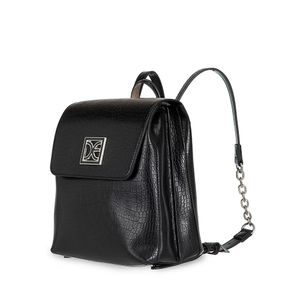 Mochila Mediana Look Animal Skin Color Negro