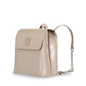 Mochila Mediana Look Animal Skin color Gris