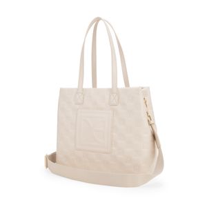 Bolsa Tote Bordado Monograma color Beige