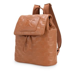 Mochila Grande Bordado Monograma color Camel