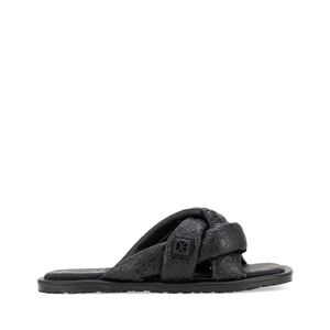 Sandalia Flat con Suela Antiderrapante color Negro
