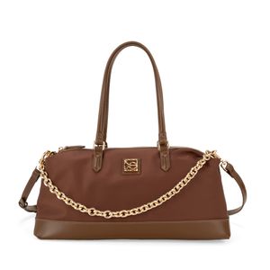 Bolsa Bowling Textil Cadena Color Café