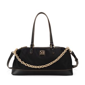 Bolsa Bowling Textil Cadena Color Negro