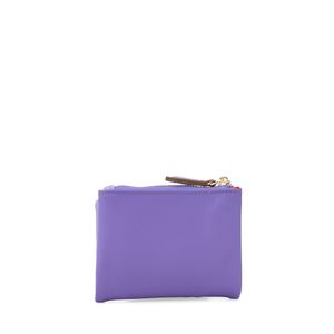 Cartera Mediana Flap Textil Color Lila