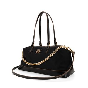 Bolsa Bowling Textil Cadena Color Negro
