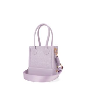 Bolsa Tote Chica Monograma Troquelado Color Lila