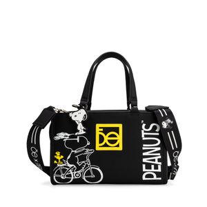 Bolsa Satchel Chica Peanuts x Oe color Negro