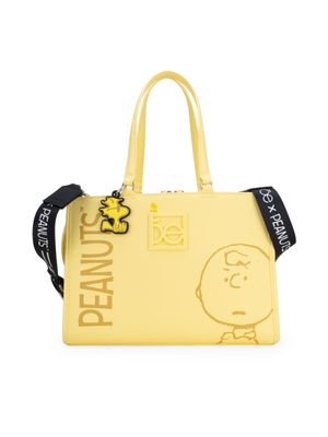 Bolsa Satchel Grande Peanuts x Oe color Amarillo