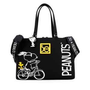 Bolsa Satchel Grande Peanuts x Oe color Negro