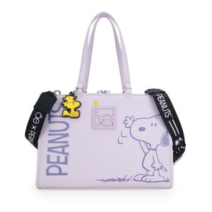 Bolsa Satchel Grande Peanuts x Oe color Lila
