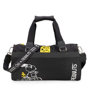 Duffle Bag Mediana Peanuts x Oe color Negro