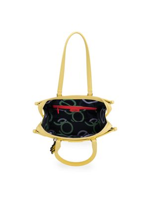 Bolsa Satchel Grande Peanuts x Oe color Amarillo
