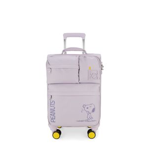 Maleta Chico 20 plg de Cabina Peanuts x Oe color Lila