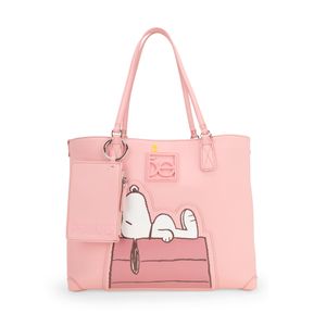 Bolsa Tote Grande con Monedero Peanuts x Oe color Rosa